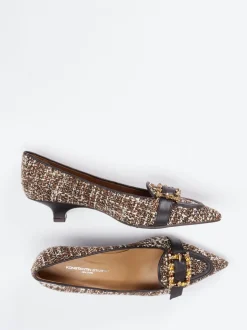 Konstantin Starke – Pumps aus Textil-Bouclé Dunkelbraun