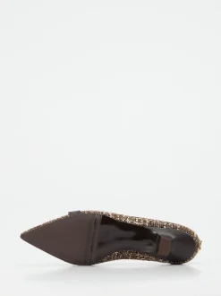 Konstantin Starke – Pumps aus Textil-Bouclé Dunkelbraun