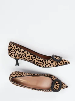 Konstantin Starke – Pumps aus Veloursleder mit Leoprint