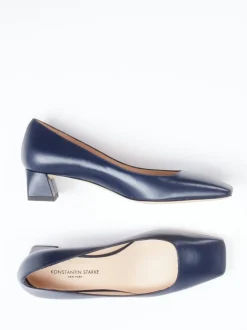 Konstantin Starke – Pumps aus Glattleder Dunkelblau