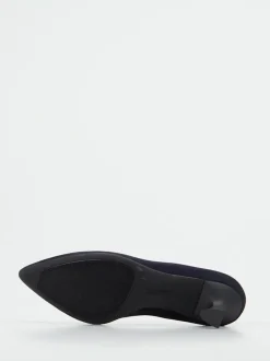 Konstantin Starke – Pumps aus Veloursleder tiefdunkelblau
