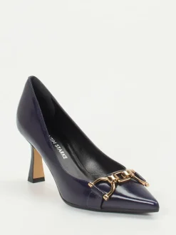 Konstantin Starke – Pumps aus Lackleder in Dunkelblau
