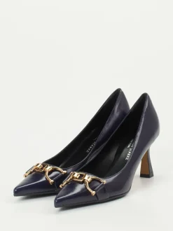 Konstantin Starke – Pumps aus Lackleder in Dunkelblau