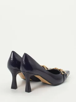 Konstantin Starke – Pumps aus Lackleder in Dunkelblau