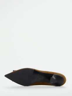 Konstantin Starke – Pumps aus Veloursleder cognacbraun