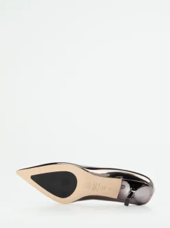 Konstantin Starke – Pumps aus Metallicleder Anthrazit