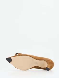 Konstantin Starke – Pumps aus Veloursleder cognacbraun