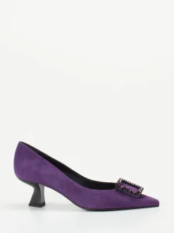 Konstantin Starke – Pumps aus Veloursleder Violett