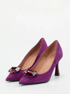 Konstantin Starke – Pumps aus Veloursleder Violett