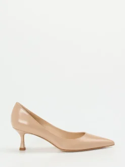 Konstantin Starke – Pumps aus Hochglanzleder in Beige