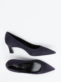 Konstantin Starke – Pumps aus Veloursleder tiefviolett