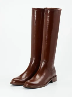 Konstantin Starke – Reitstiefel aus Lammleder kastanienbraun