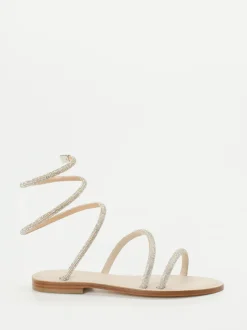 Konstantin Starke – Riemchensandale aus Metallicleder Beige