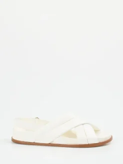 Konstantin Starke – Riemchensandale aus Lammleder Offwhite