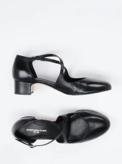 Konstantin Starke – Riemchenpumps aus Lammleder schwarz