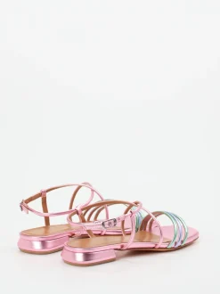 Konstantin Starke – Riemchensandale aus Metallicleder rosa