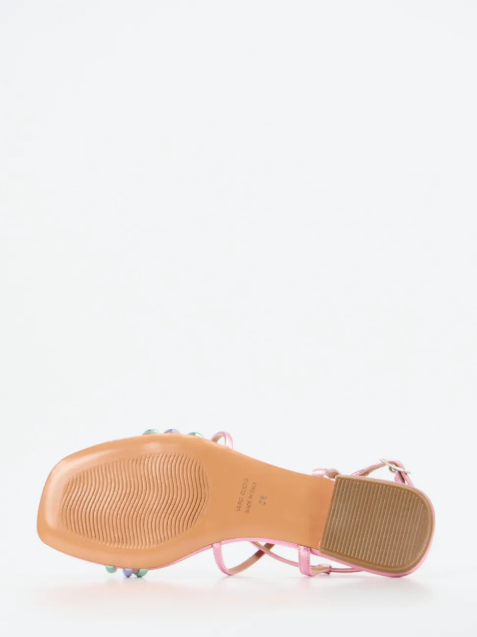 Konstantin Starke – Riemchensandale aus Metallicleder rosa