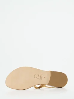 Konstantin Starke – Riemchensandalen aus Metallicleder gold