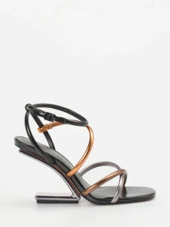 Konstantin Starke – Sandaletten aus Metallicleder Multicolor