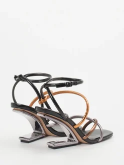 Konstantin Starke – Sandaletten aus Metallicleder Multicolor