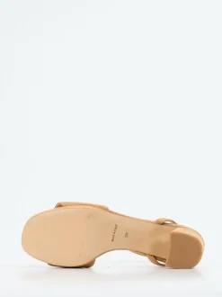 Konstantin Starke – Sandalen aus Veloursleder camelbraun