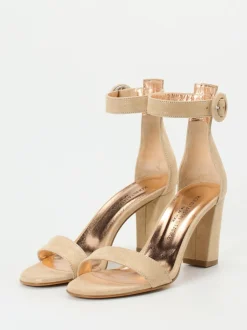 Konstantin Starke – Sandaletten aus Veloursleder Beige