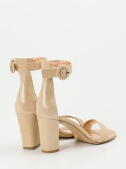 Konstantin Starke – Sandaletten aus Veloursleder Beige