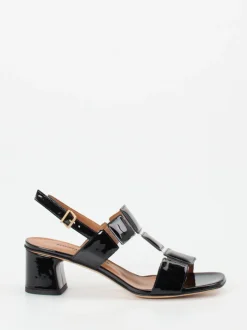Konstantin Starke – Sandalen aus Lackleder Schwarz