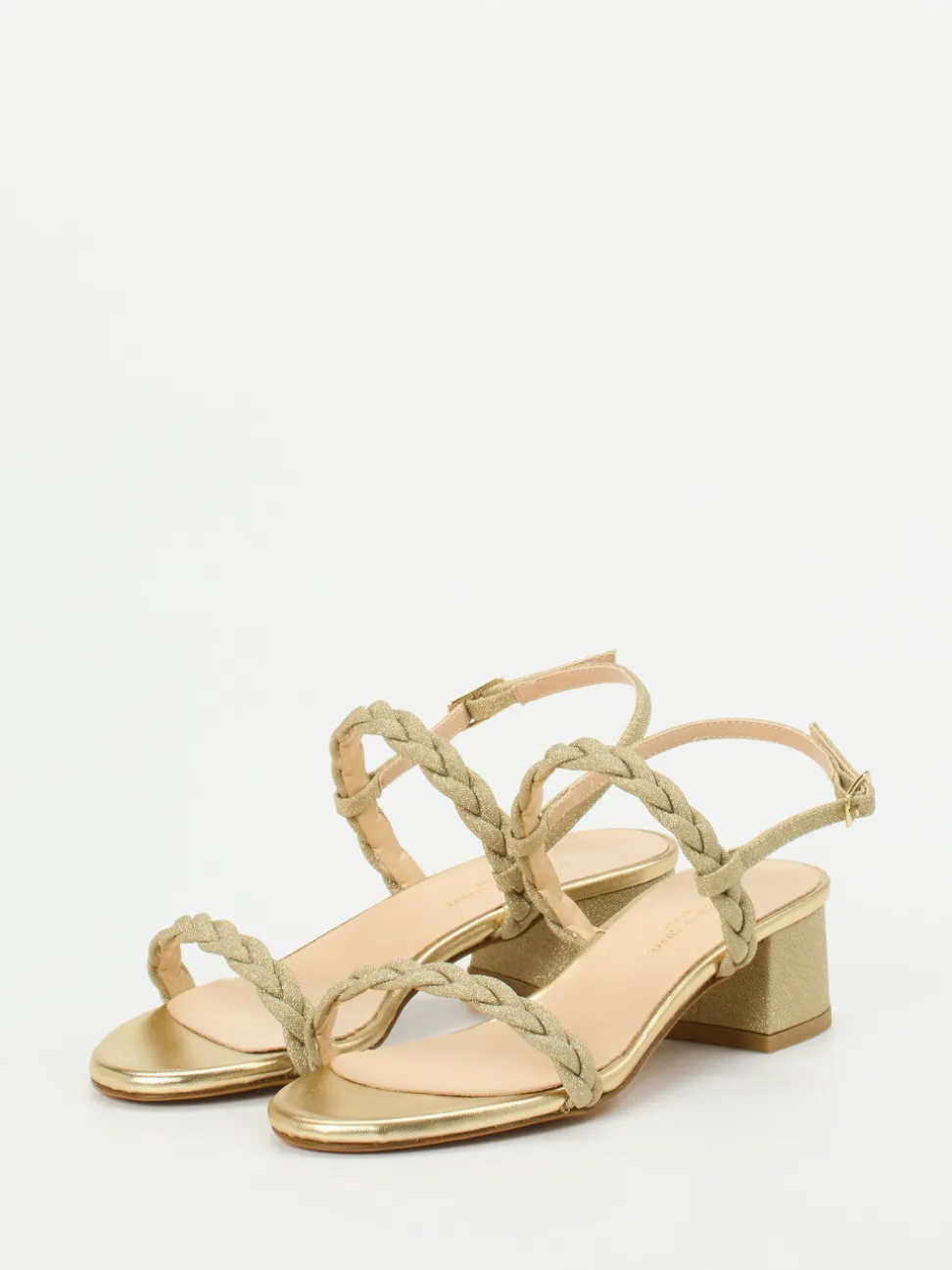 Konstantin Starke – Sandalette aus Metallicleder Gold