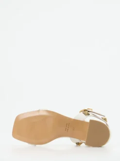 Konstantin Starke – Sandalen aus Lammleder cremeweiß