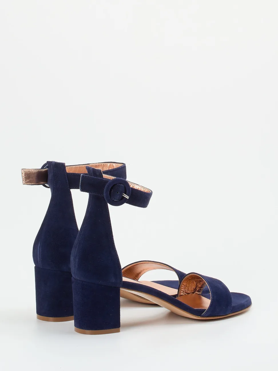 Konstantin Starke – Sandalen aus Veloursleder Dunkelblau