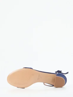 Konstantin Starke – Sandalen aus Veloursleder Dunkelblau