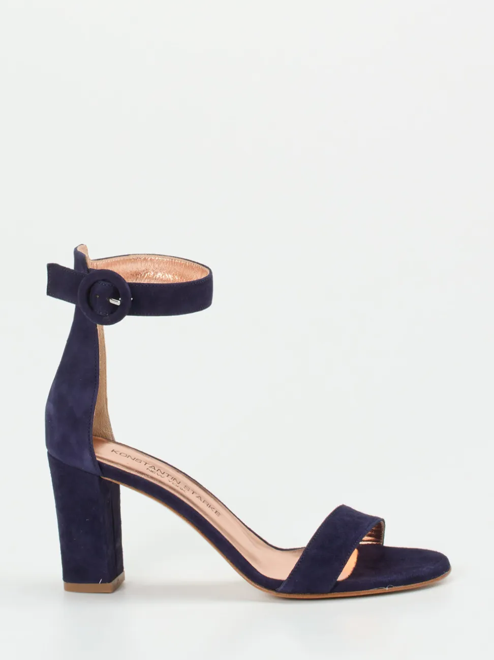 Konstantin Starke – Sandalette aus Veloursleder tiefblau