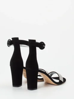 Konstantin Starke – Sandalette aus Veloursleder schwarz