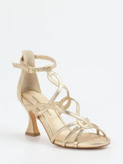 Konstantin Starke – Sandaletten aus Metallicleder goldfarben