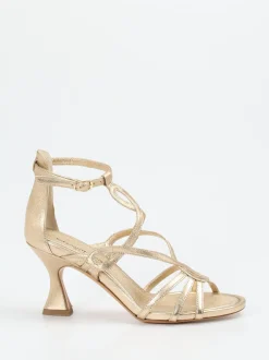 Konstantin Starke – Sandaletten aus Metallicleder goldfarben