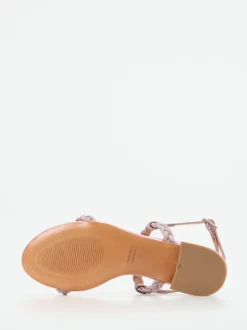 Konstantin Starke – Sandalette aus Metallicleder rosa