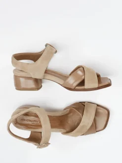 Konstantin Starke – Sandalen aus Veloursleder beige