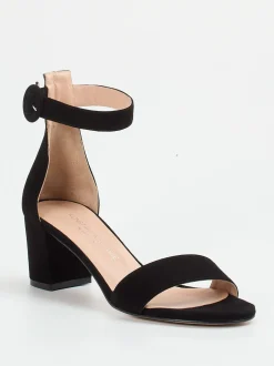 Konstantin Starke – Sandalette aus Veloursleder Schwarz
