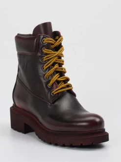 Konstantin Starke – Schnürboots aus Kalbleder Bordeauxrot