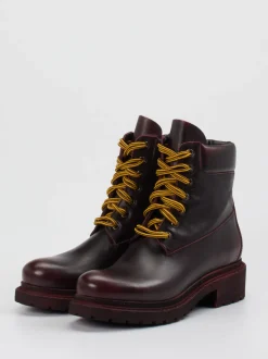 Konstantin Starke – Schnürboots aus Kalbleder Bordeauxrot