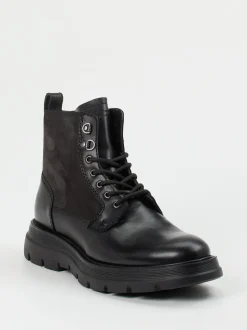 Konstantin Starke – Schnürboots aus Kalbleder Schwarz