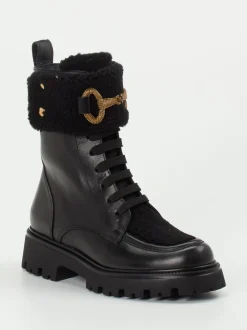 Konstantin Starke – Schnürboots aus Kalbleder Schwarz
