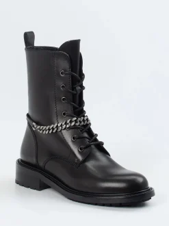 Konstantin Starke – Schnürboots aus Kalbleder Schwarz