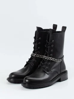 Konstantin Starke – Schnürboots aus Kalbleder Schwarz