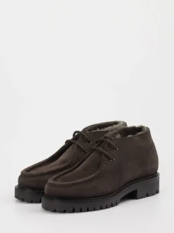 Konstantin Starke – Schnürboots aus Veloursleder Dunkelbraun