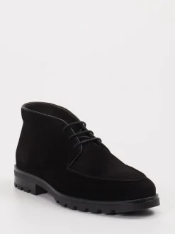 Konstantin Starke – Schnürboots aus Veloursleder schwarz