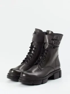 Konstantin Starke – Schnürboots aus Kalbleder grau