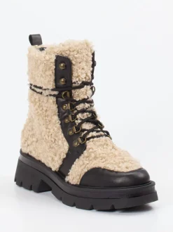 Konstantin Starke – Schnürboots aus Textil in Beige