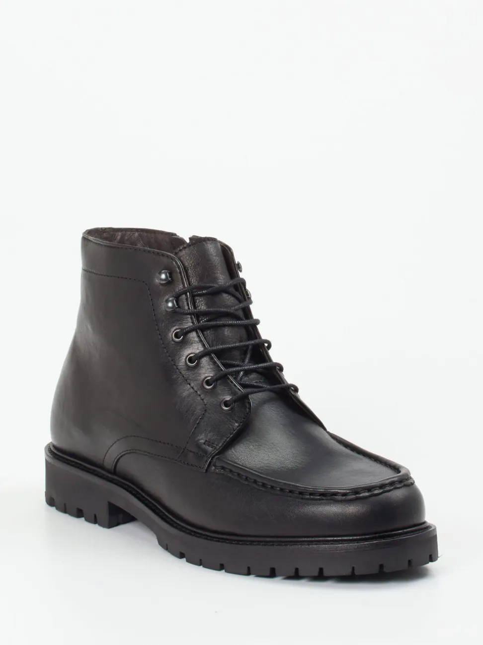Konstantin Starke – Schnürboots aus Kalbleder Schwarz